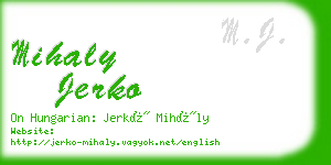 mihaly jerko business card