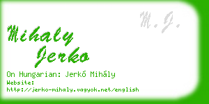 mihaly jerko business card